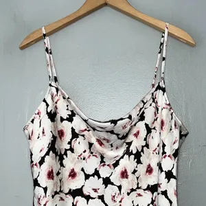 Express Satin Cami Size Large Floral Silky Tank Y2K Coquette Romantic Feminine thumbnail 2