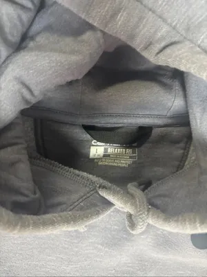 Carhartt Slate Gray Logo Hooded Sweatshirt thumbnail 3