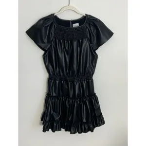 Misa‎ Vegan Leather Severine Dress In Black S thumbnail 2