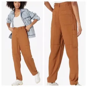 AG Adriano Goldschmied Renn Utility‎ High Rise Barrel Cargo Pants Clay 28 NWT thumbnail 2