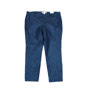 Old Navy NWT Pixie Ankle Pants 18 Cotton Blend Blue‎ Metallic Print Stretch Y2K thumbnail 3