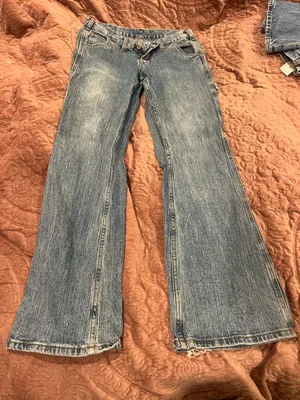 Light Wash Women's Jeans - Classic cargo Straight Leg thumbnail 1