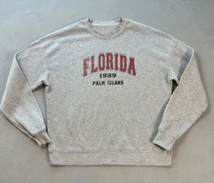 Florida Palm Island 1989 Sweatshirt Womens S Grey Graphic Pullover Crew SHEIN thumbnail 1