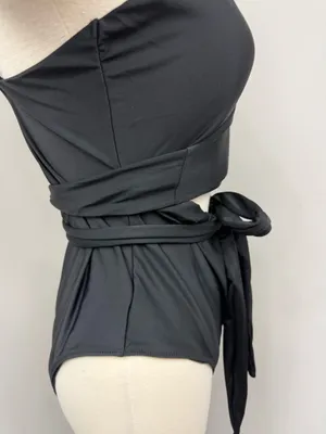 Aerie Black Wrap One Piece Swimsuit thumbnail 6