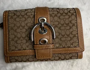 y2k Coach Vintage Brown Soho Buckle Wallet thumbnail 1