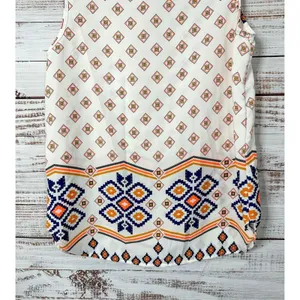 Pink Blush Women's Aztec Print Keyhole Back Sleeveless Top Multi-Color Medium thumbnail 11