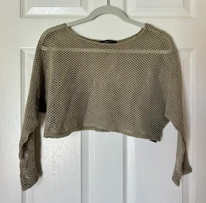 Zara Cropped Knitted Sweater Cover Up thumbnail 1