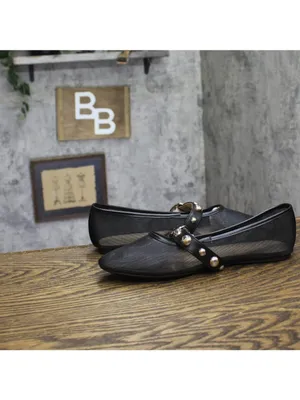 NWT Journee Collection Womens Naveah Mesh Studded Flats NAVEAH Black 8.5M thumbnail 12