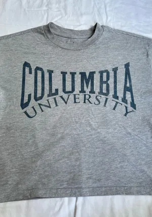 Trademark Brooklyn Cloth Columbia University Cropped T shirt thumbnail 1