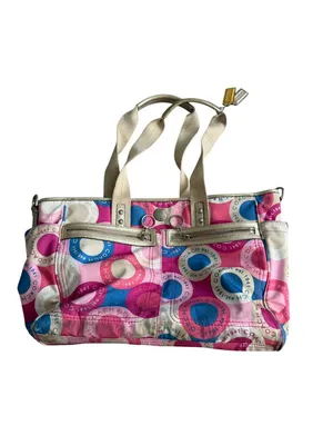 COACH Multicolor Large Logo Diaper Bag Tote Bag thumbnail 13