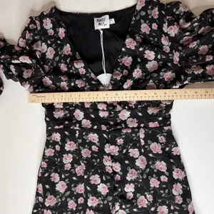 NWT Princess Polly Darlia Floral Mini‎ Dress Size 6 Black Coquette Dark Romantic thumbnail 11