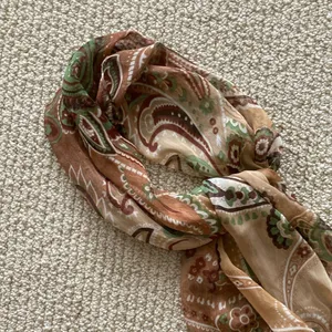 Chico’s Silken Scarf Sheer Patterned Paisley Business Professional FLAW thumbnail 3