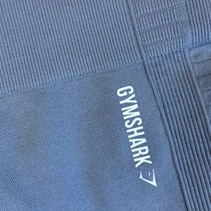 Gymshark Energy+‎ Seamless Cropped Leggings Steel Blue High Waist Womens Size M thumbnail 6