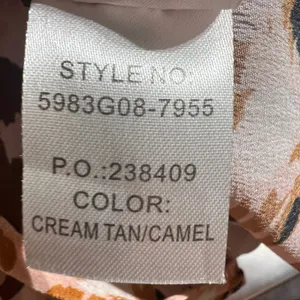 Paige Cicely Silk Camisole Leopard Floral Cinch Front Pink Tan Small thumbnail 8