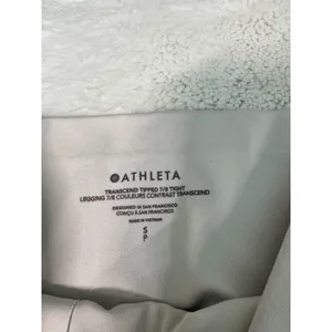 Athleta Transcend Tipped 7/8 Leggings Black Bone S/P Petite High Rise thumbnail 2