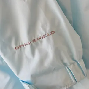 Columbia Omni-Shield Hooded Windbreaker Jacket Womens XL Blue White thumbnail 13