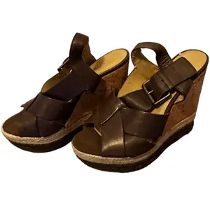 Levity Carlita Leather Wedge Heels as‎ is thumbnail 2
