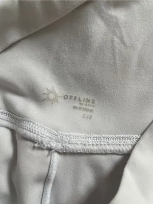 Aerie Offline High-Waist White Women's Lounge Shorts thumbnail 4