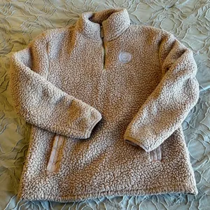 Ivory Ella Sherpa 1/4 Zip Pullover thumbnail 1