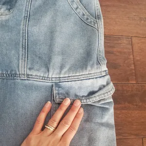 Wide Leg Light Blue Cargo Jeans Size 6-8 High Waist Super Cute thumbnail 2