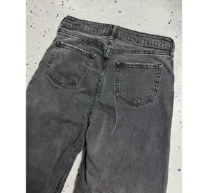 Old Navy Extra High Rise Wide Leg Distressed Black Jeans Women’s Size 10 Tall thumbnail 4