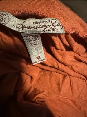 American Rag Rust Orange Casual Top with Subtle Gather thumbnail 3