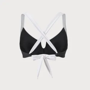 Berlook Black Contrast Trim Plus Size Bikini Top and Bottom thumbnail 8