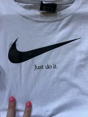 White Nike Just Do It Cropped T-Shirt thumbnail 4