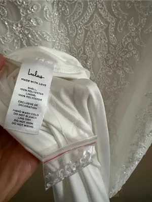 Lulus Momentous Love White Beaded Bustier Mesh Mermaid Maxi Dress Size Medium thumbnail 11