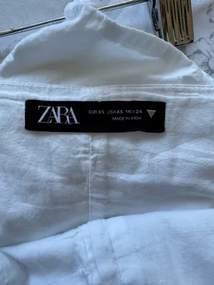 ZARA White Mini Dress With Eyelet Details thumbnail 5