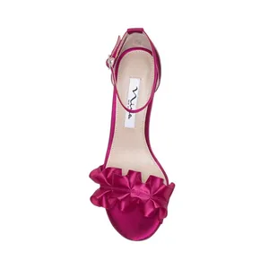 Nina Womens Lisa Mid Heel with Ruffle Sandal Parfait Pink 8.5M thumbnail 11