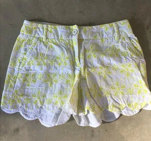 Crown & Ivy Yellow And White Shorts thumbnail 1