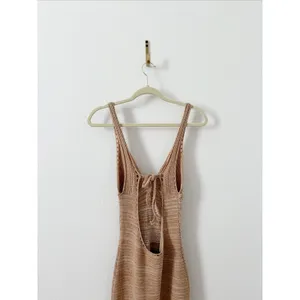 Torn by Ronny Kobo Darcey Snowy Knit Crochet Dress in Lark and White Medium thumbnail 6