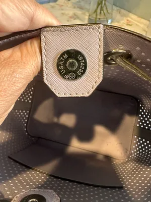 Michael Kors perforated bucket-style bag in gray thumbnail 11