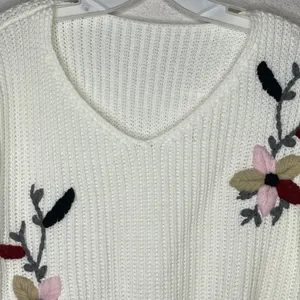 Vintage Floral Sweater Size M thumbnail 5