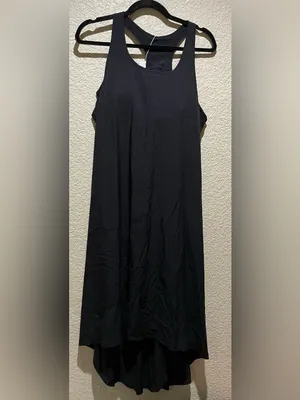 Halara NWT Black Racerback High-Low lightweight Dress Size L thumbnail 2