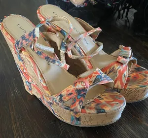 Chinese Laundry Colorful Patterned Wedge Sandals thumbnail 1