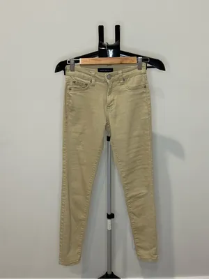 Aeropostale High Rise Jegging Skinny Pants Khaki Beige 0 thumbnail 2