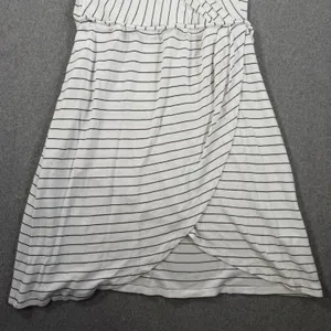 41 Hawthorn Stripe Wrap Dress Womens XXL V-Neck Spaghetti Strap White Black Knit thumbnail 4