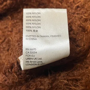 Free People Fuzzy Knit Sweater‎ Brown Slouchy Cozy Boho Pullover M thumbnail 6