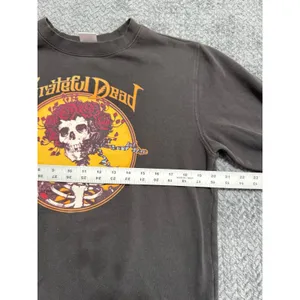 Grateful Dead Sweatshirt Black Skeleton Skull Roses Pullover VTG Y2K Size Medium thumbnail 8