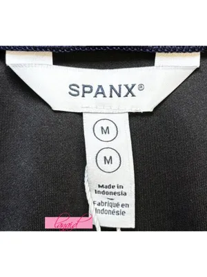 Spanx AirEssentials Striped Track Jacket Timeless Navy Zip-Up Sporty Athletic M thumbnail 8