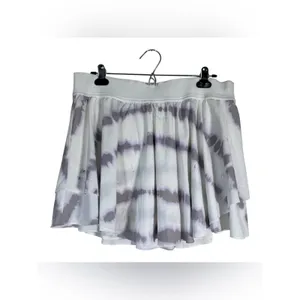 Lululemon White Purple Tie Dye Sporty Mini Skirt Skort Womens 14 Athletic Casual thumbnail 2