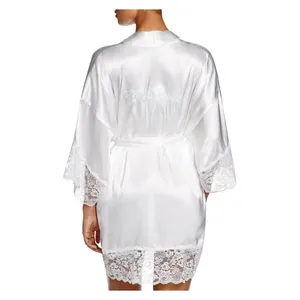 In Bloom By Jonquil Womens Satin The Bride Wrap Robe HER030 White S thumbnail 7