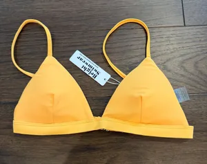 Bright Swimwear Yellow Triangle Bikini Top Size Small NWT - C33-053 thumbnail 1