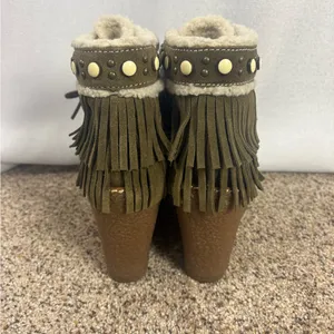 Sam Edelman Women’s Size 7 Kemper Wedge Booties Festival Anthropologie Boho‎ GUC thumbnail 2