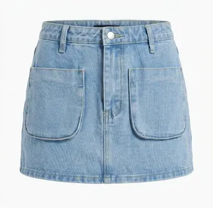 Jean skirt by pretty little things - light washed- us size 6- nwt thumbnail 1