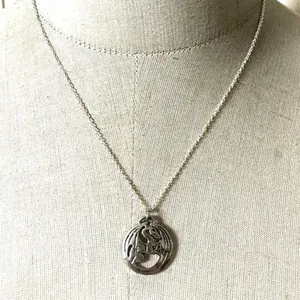 Dragon Pendant necklace Silver thumbnail 2