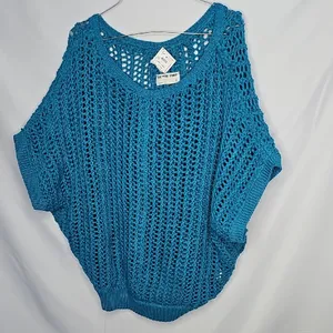 NWT Free People We The Free Sophia Beach Knit Crew Neck Bat Sleeve Sweater Sz M thumbnail 4