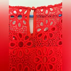 NWT‎ JACK BB Dakota Fit Flare Eyelet Dress Poppy Red Lined Bell Sleeve Size 10 thumbnail 5